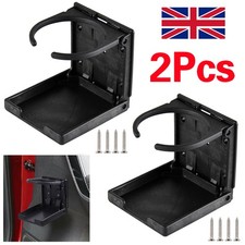 2Pcs Universal Car Folding Beverage Cup Bottle Drink Holder Cup Holder Black