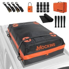 Mockins 20 Cu Ft. Orange Waterproof Rooftop Bag (53"x40"x17") with PVC Mat