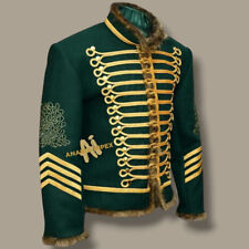 Men's Napoleonic Hussar Jacket Green Jimi Hendrix Military Piper Hussar Tunic