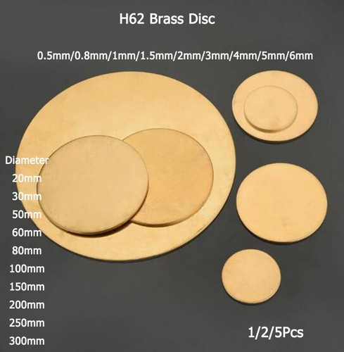 5mm 6mm thick h62 - 0.5mm, brass