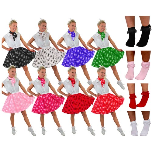 Short polka dot skirt - skirt, scarf