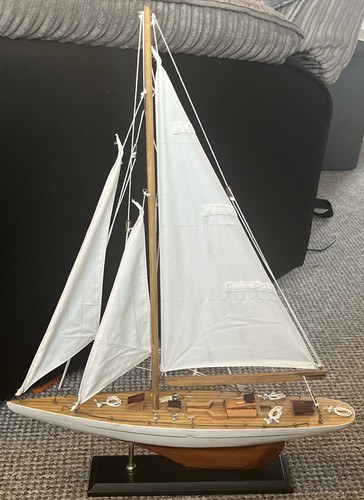 Vintage wooden model yacht - vintage,