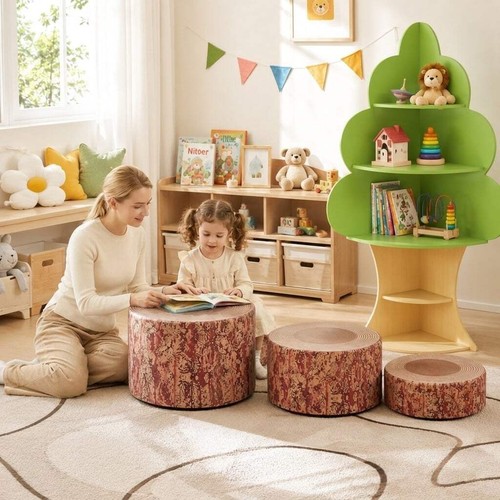 Pcs tree stump stool set - 3,
