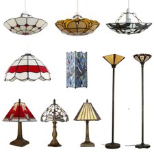 Tiffany Design Lighting Range Table Floor Lamp Easy Fit Lampshade Glass Pendant