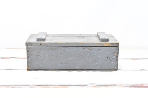 Vintage blue gray wood - vintage, box