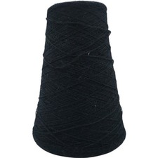 Vintage 1980s Templon Black 83 Knitting Yarn Cone 2/24