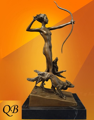 Art deco diana bronze - art,