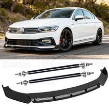 For VW Passat CC B6 B7 Grille Front Bumper Lip Spoiler Body Kit + Strut Rods
