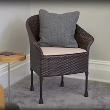 Adjustable Height Bedroom Basket Weave Discreet Commode Chair With Padded Seat