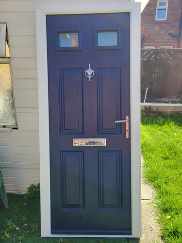 Navy blue white solid - blue,