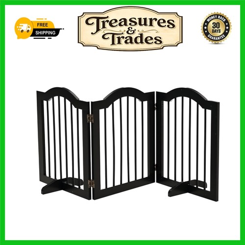 Freestanding wooden pet gate - wooden,
