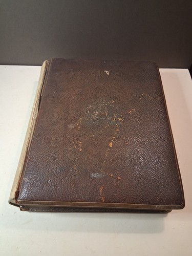 Antique leather bound - leather, photo