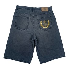 Baggy Jean Shorts Embroidered