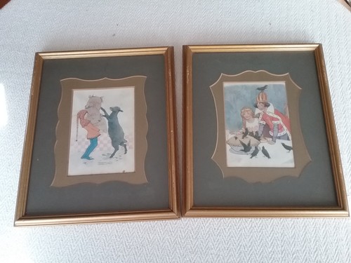 Pair vintage framed - pair,