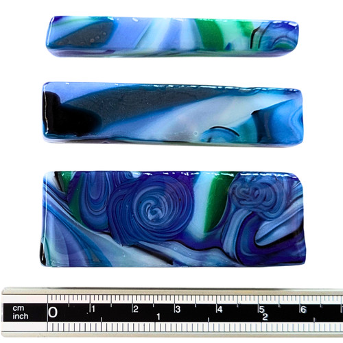 Teal drift mini flow - teal, bars