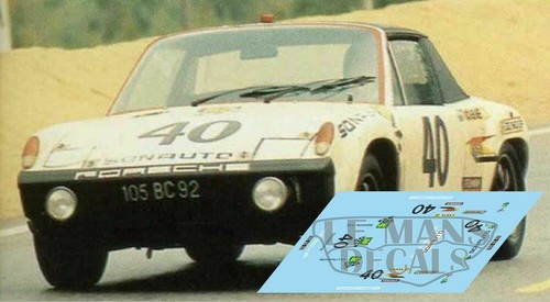 Decals porsche 914 mans - decals, le