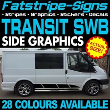 to fit FORD TRANSIT SWB GRAPHICS STICKERS STRIPES DECALS MK6 MK7 CAMPER VAN MX