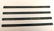 O Gauge HORNBY SERIES - 4 x Train Name Boards for Coaches - London / Liverpool