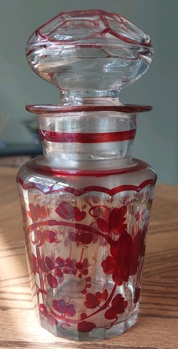 Vintage ruby glass apothecary - vintage,