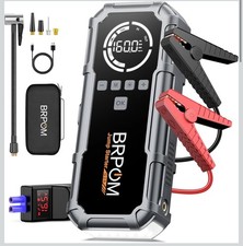 Jump Starter Power Pack with Air Compressor, BRPOM 8000A Portable Jump Starter