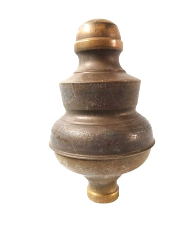 Large bed knob spun brass - large,