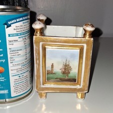 Antique Sevres Style French Porcelain Bulb Pot / Tub