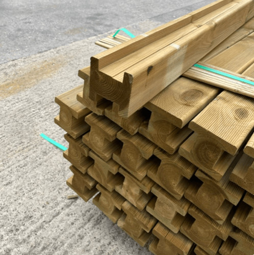 8ft slotted timber fence post - fence,
