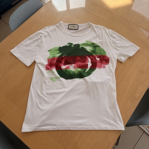 Gucci white cotton logo red - gg,