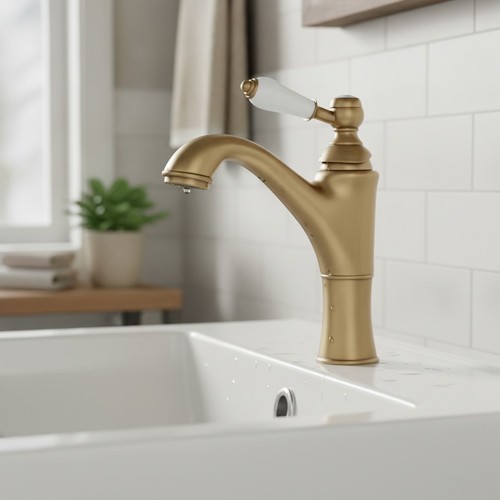 Bathroom sink tap brass - bathroom,