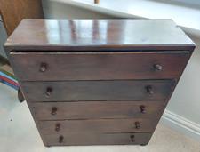 Vintage Engineers tool chest of 5 drawers, divided storage, industrial cabinet