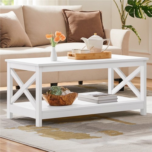 Tier coffee table with - 2-tier,