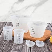6x Silicone Measuring Cup Acrylic Paint Pouring Cups Epoxy Resin Mixing Casting