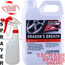 VALETPRO DRAGONS BREATH WHEEL CLEANER 1LITRE IRON X CONTAMINANT FALLOUT REMOVER