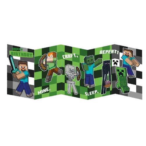Minecraft fold out birthday - out,