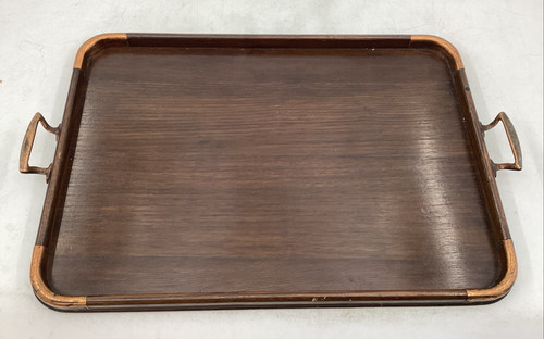 Wooden oak serving butler tray - serving,
