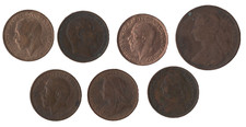British Farthing Coins x6 +