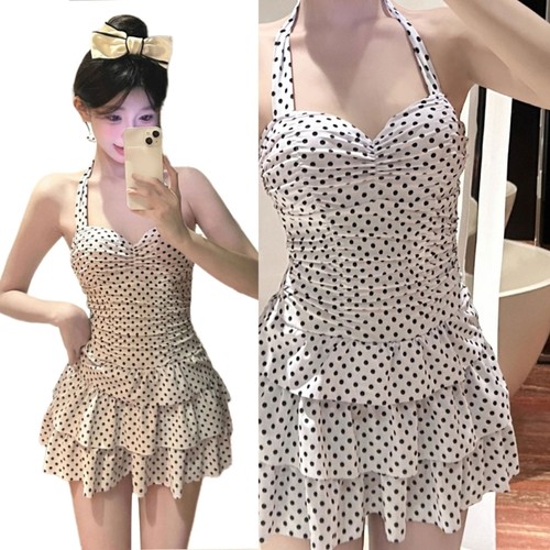Retro style conjoined swimsuit - retro,