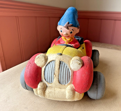 Vintage toy noddy car - vintage, in