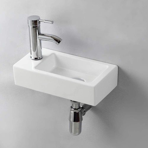 Wall hung basin sink - hung, small