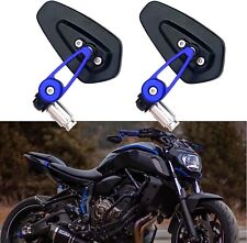 Pair 7/8''/22mm Aluminum Motorcycle Handle Bar End Rearview Side Wing Mirrors