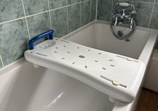 StrideOn Bath Board/Over-Shower Board with Handle – Non-Slip Bathtub Seat
