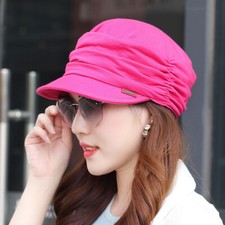 Women Cancer Hair Loss Cap Visor Hat Newsboy Beret Baggy Baker Cap Peaked Hat