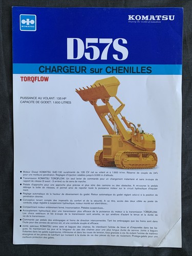 Komatsu d57s leaflet and - komatsu, spec