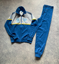 70S Vintage Adidas Originals VENTEX Tracksuit 1970s Blue Jogger Jacket SZ S D5