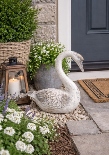 Decorative swan garden - decorative,
