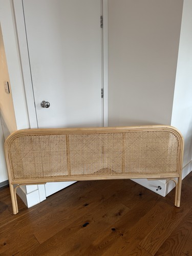 Rattan cane double - , bed