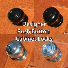 Push Button Cabinet Latch Locks for Baby Proofing Cabinets Child Safty