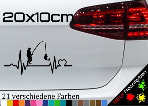 Heartbeat fishing stickers - heartbeat,