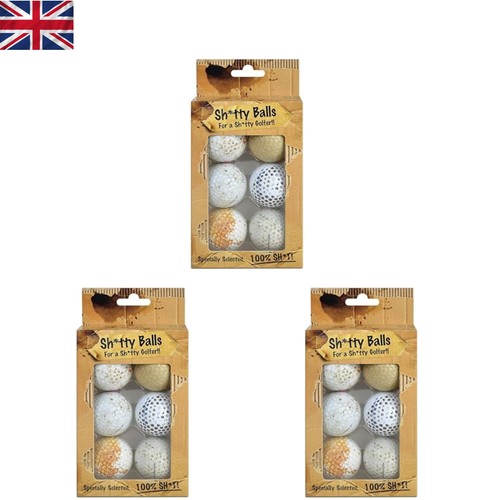 Tty novelty golf balls - sh*tty,