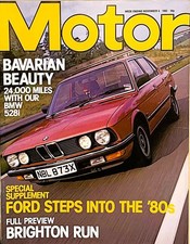MOTOR MAGAZINE 06-NOV-82 - Audi Quattro, Volvo 360 GLT, BMW 528i E28